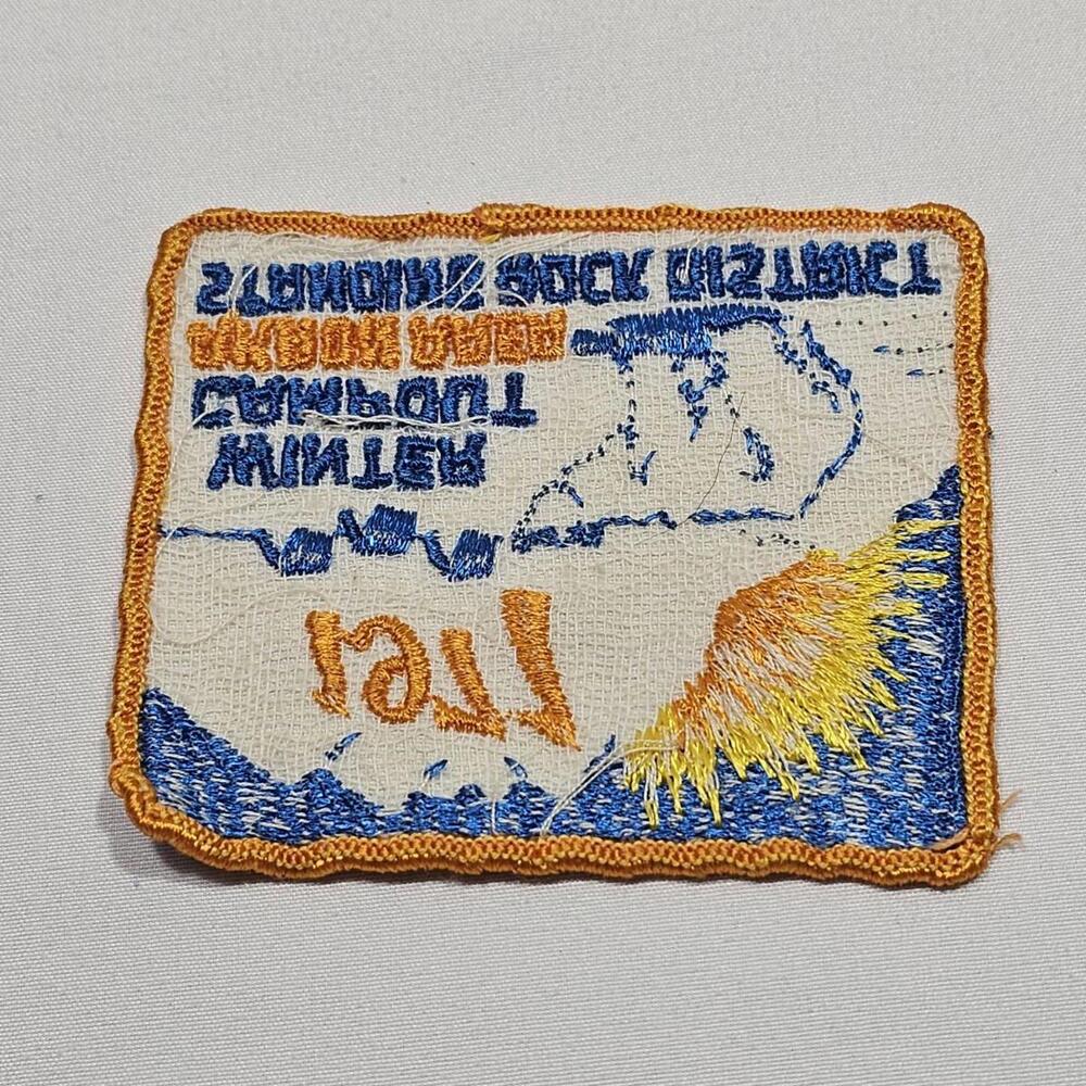 Vintage 1971 Boy Scouts of America (BSA) Activity Patch Winter Campout Akron - Picture 2 of 3